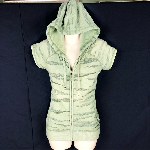 New-z Brand TigerStripes Embroidered Hoodie Vest - Picture 1 of 8